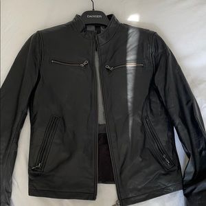 Vintage Danier Black Moto Leather Jacket